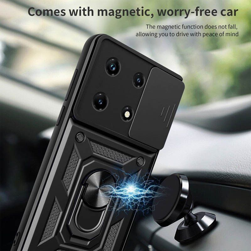 Ударостійкий чохол Camshield Ring для Xiaomi 13 (Чорний)