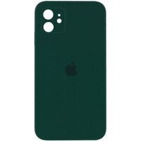 Чохол Silicone Case Закрита камера Iphone 11 (Темно Зелений / Dark green)