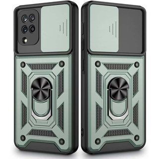 Ударостійкий чохол Camshield Ring для Samsung Galaxy M12 (Зелений)