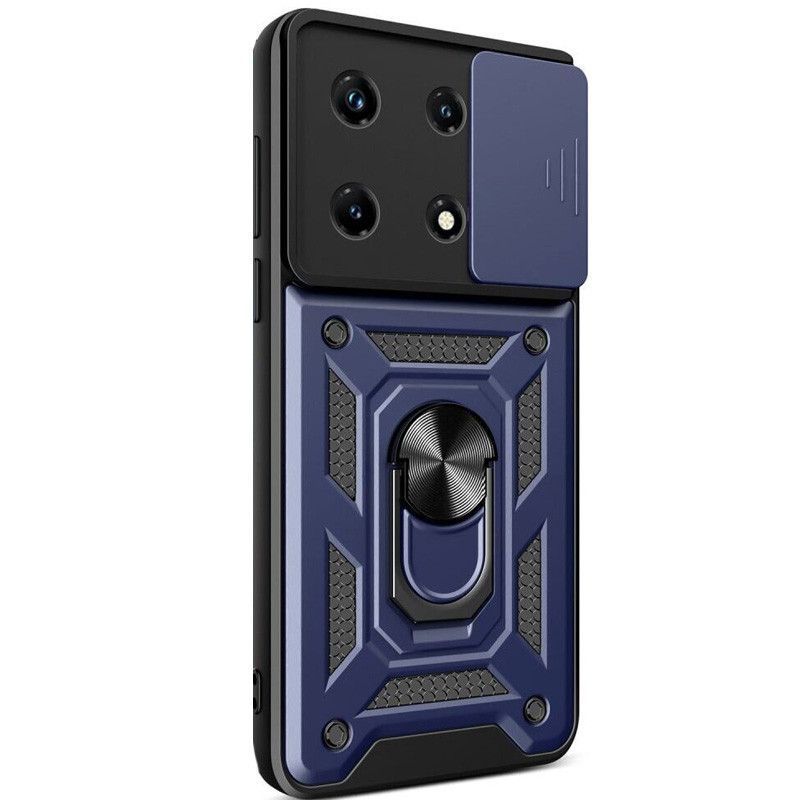Ударопрочный чехол Camshield Ring для Xiaomi 13 Pro (Темно Синий)
