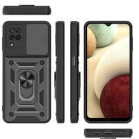Ударостійкий чохол Camshield Ring для Samsung Galaxy A12 (Чорний) фото 2