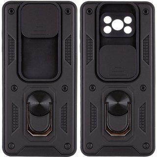 Ударостійкий чохол Camshield Ring для Xiaomi Poco X3 - Poco X3 Pro (Чорний)