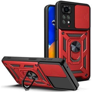 Ударостійкий чохол Camshield Ring для Xiaomi Redmi Note 11 (Червоний)