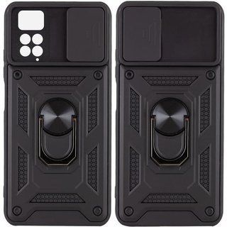 Ударопрочный чехол Camshield Ring для Xiaomi Redmi Note 12 Pro 4G (Черный)