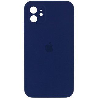 Чехол Silicone Case Закрытая камера Iphone 11 (Темно Синий/ Midnight Blue)