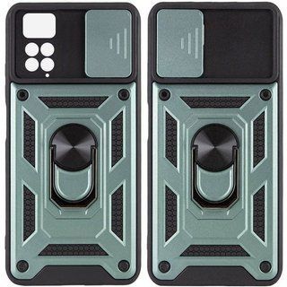 Ударопрочный чехол Camshield Ring для Xiaomi Redmi Note 12 Pro 4G (Зеленый)