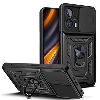 Ударостійкий чохол Camshield Ring для Xiaomi Poco X4 GT (Чорний)