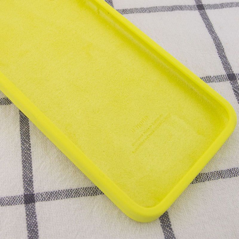 Чохол Silicone Case Закрита камера Iphone 12 (Жовтий / Bright Yellow)